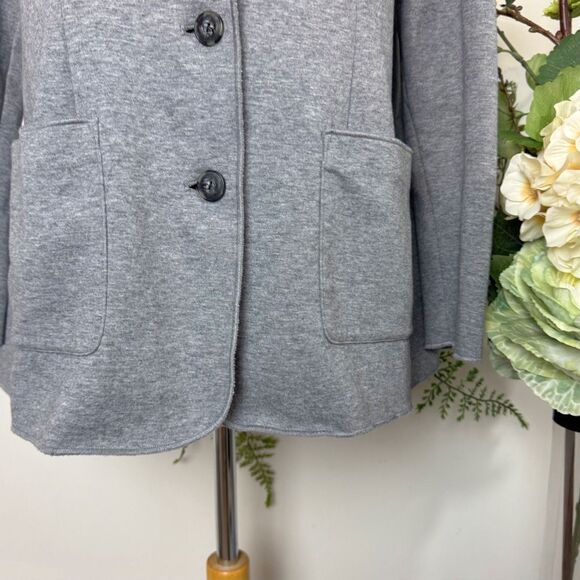J. JILL relaxed heather grey blazer| medium - Picture 4 of 11